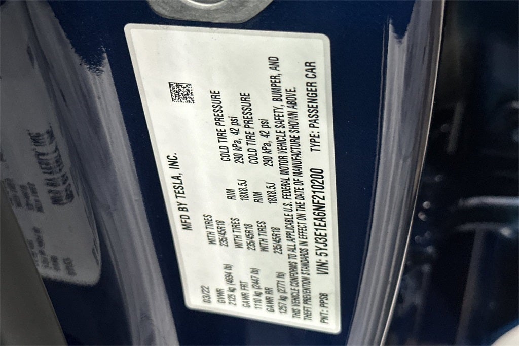 2022 Tesla Model 3 Base