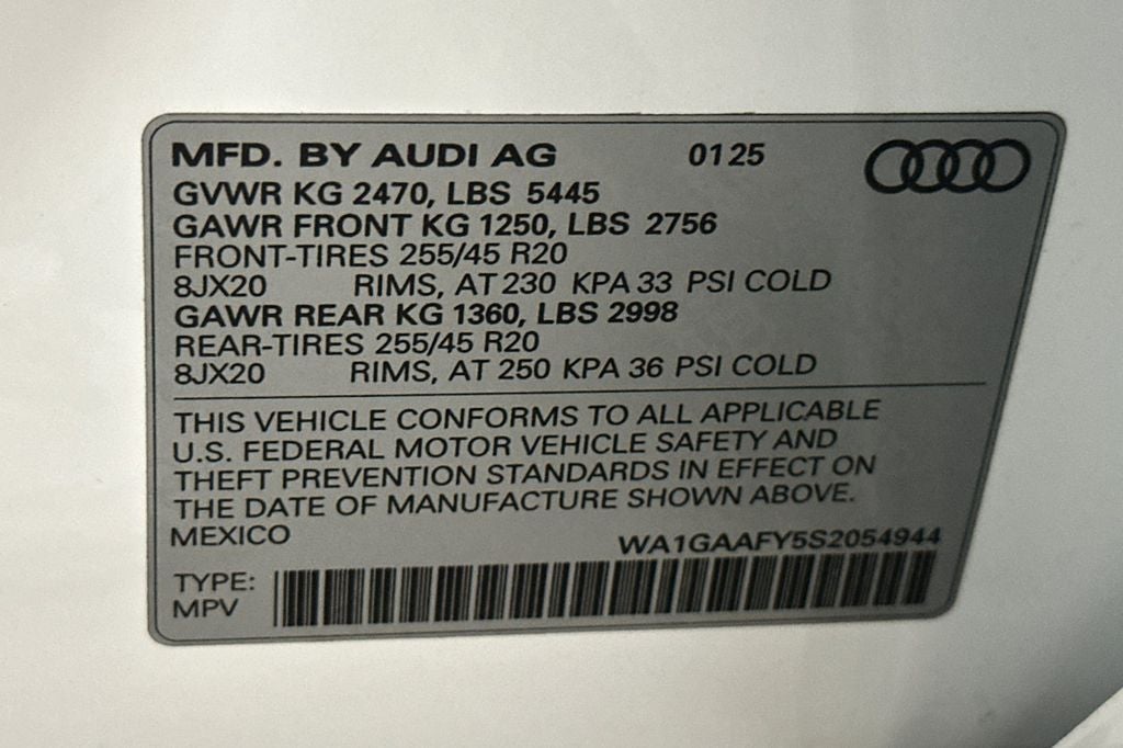 2025 Audi Q5 45 S line Premium quattro