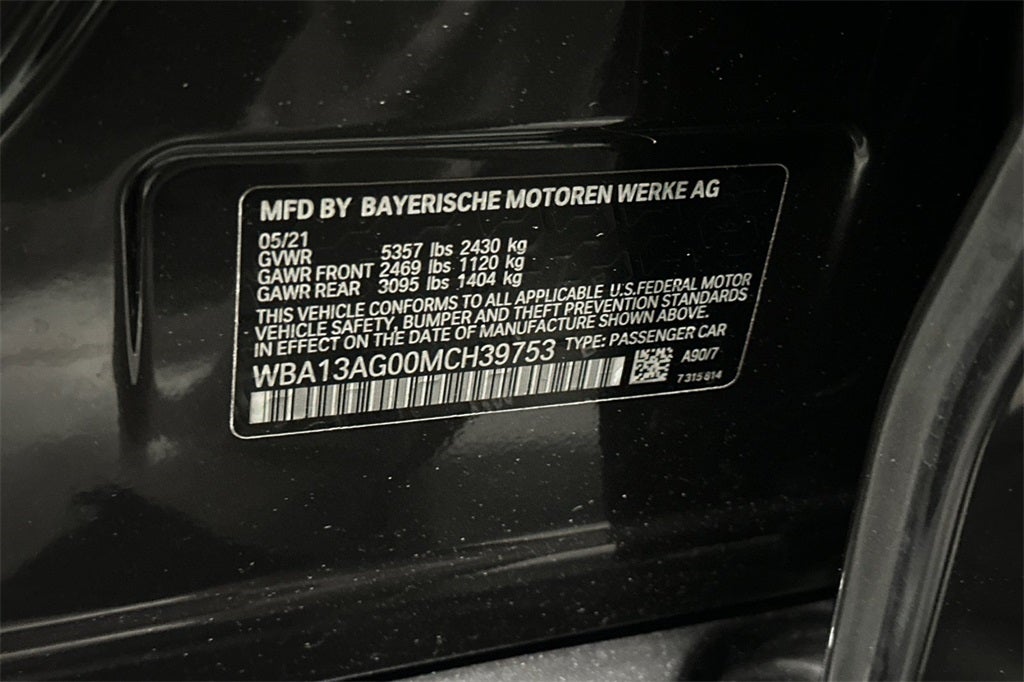 2021 BMW 5 Series 530e iPerformance