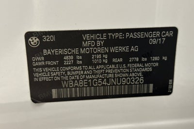 2018 BMW 3 Series 320i