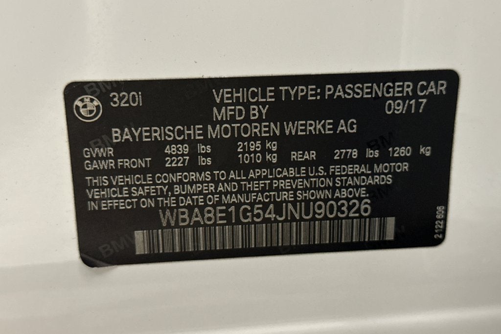 2018 BMW 3 Series 320i