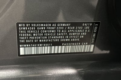 2019 Volkswagen Golf R DCC & Navigation 4Motion