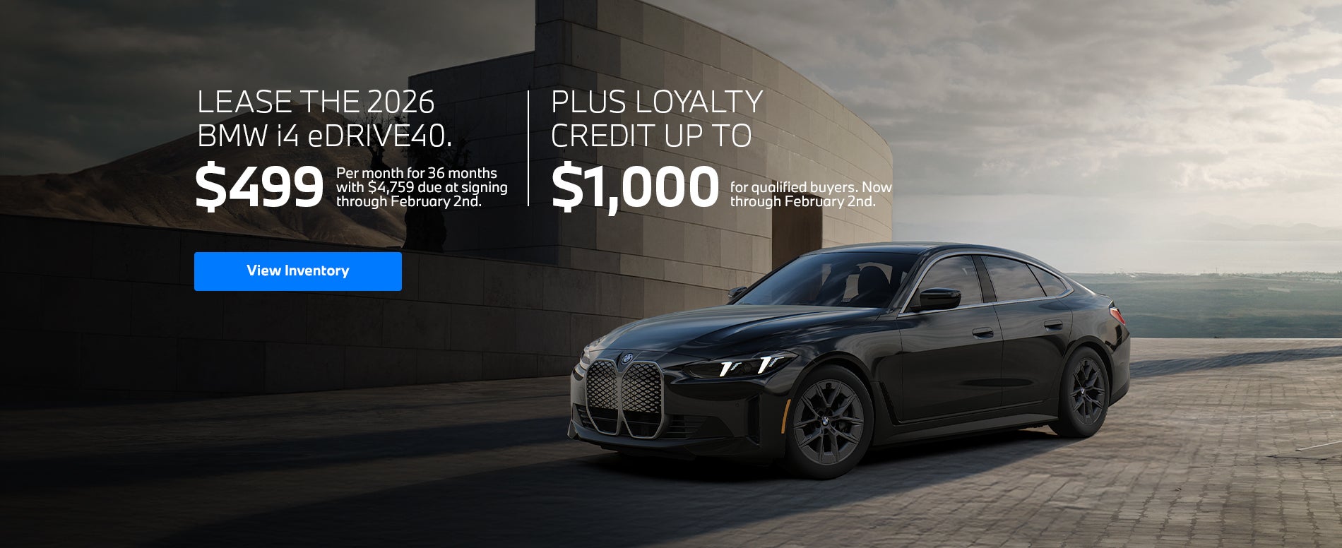 2025 i4 lease starting at $499 per month for 36 months