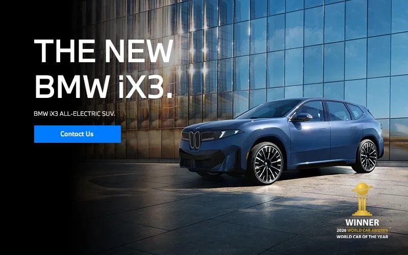 The BMW iX3 SUV parked. Click to learn more.