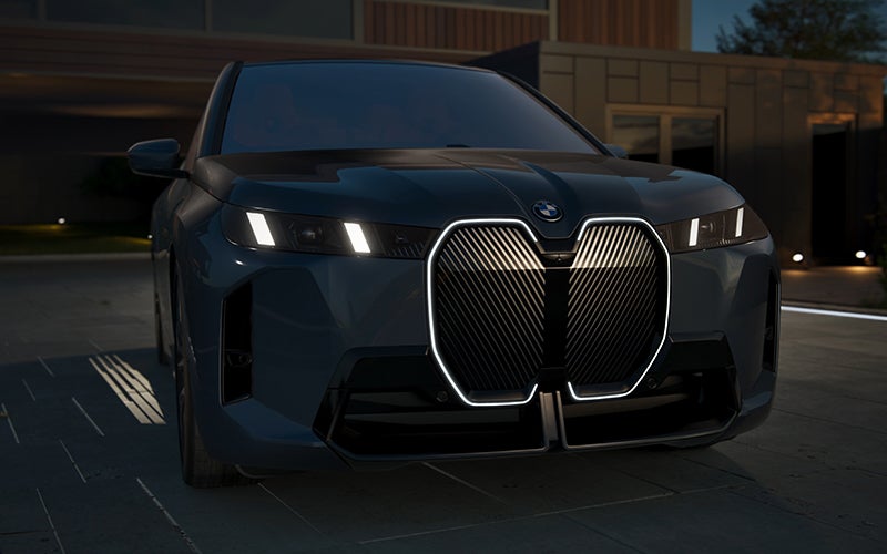 The BMW iX illuminated kidney grille. | Weatherford BMW of Berkeley in Berkeley CA