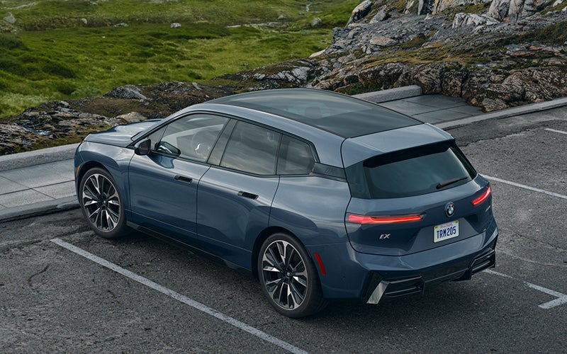 The BMW iX parked in a parking spot. | Weatherford BMW of Berkeley in Berkeley CA