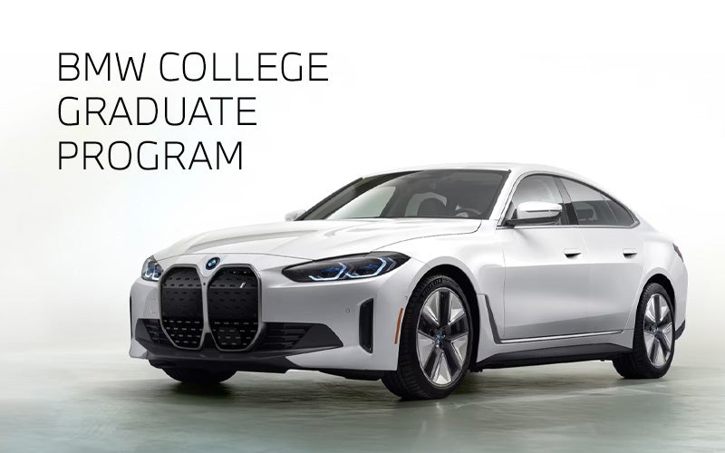 White BMW i4 parked. BMW College Graduate Program. | Weatherford BMW of Berkeley in Berkeley CA