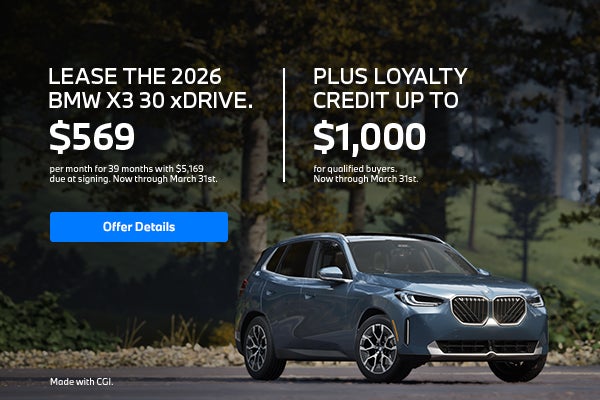 2026 BMW X3 30 XDRIVE LEASE OFFER