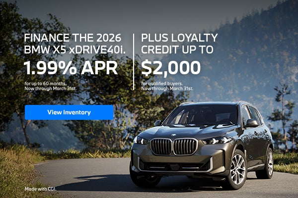 2026 BMW X5 XDRIVE40I APR OFFER