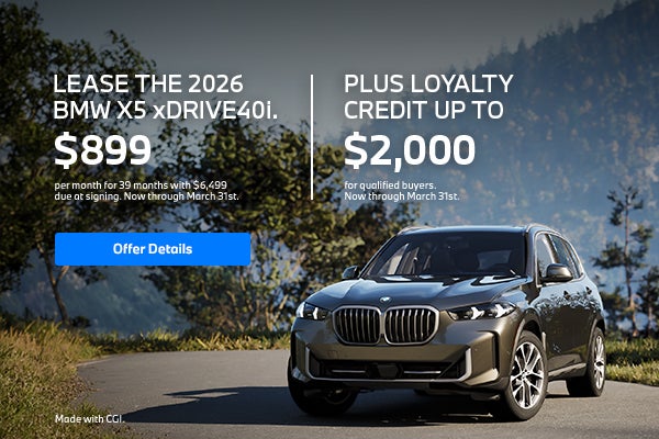 2026 BMW X5 XDRIVE40I LEASE OFFER