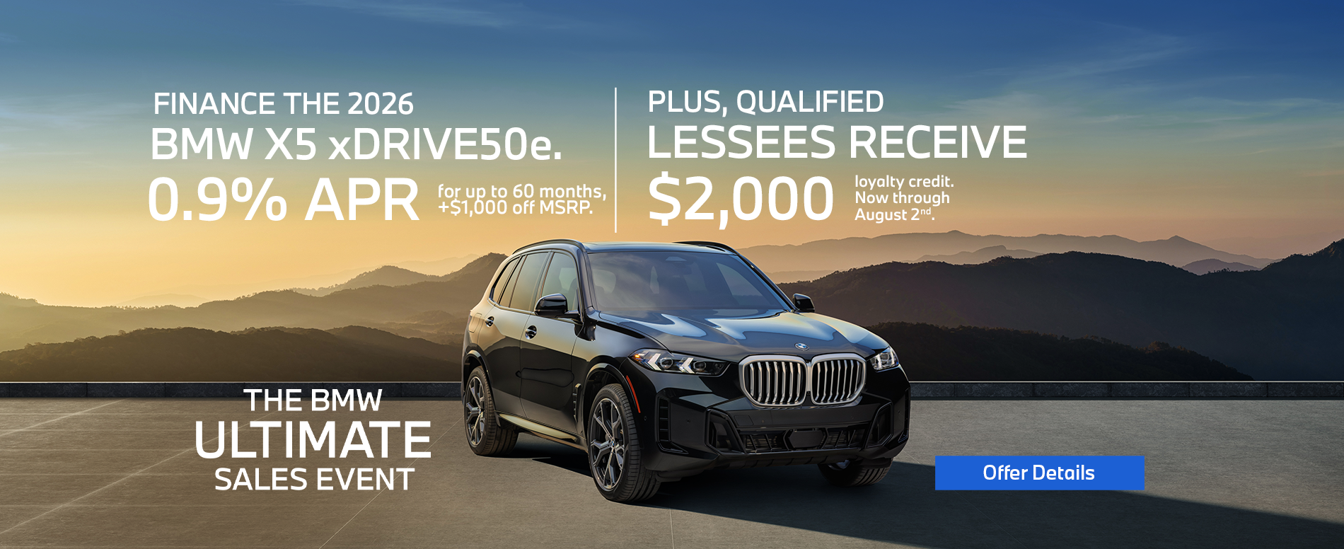 2026 BMW X5 xDRIVE50e