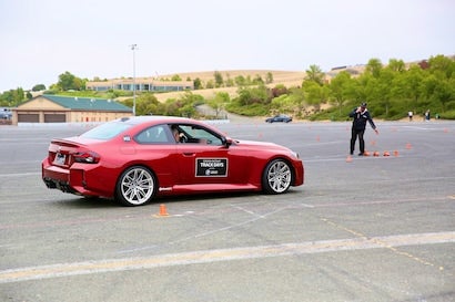 track day at sonoma red bmw