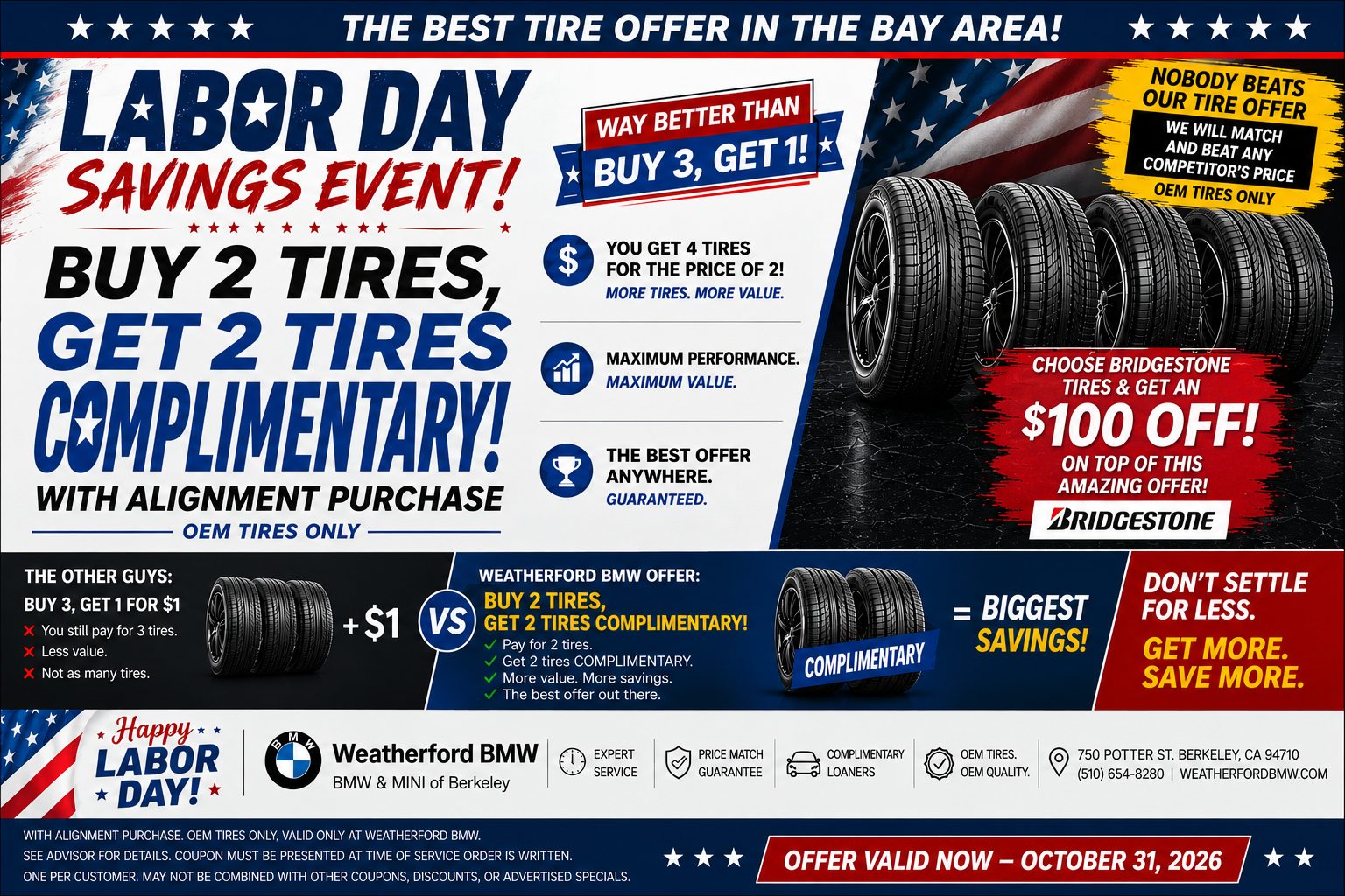 labor day special on tires